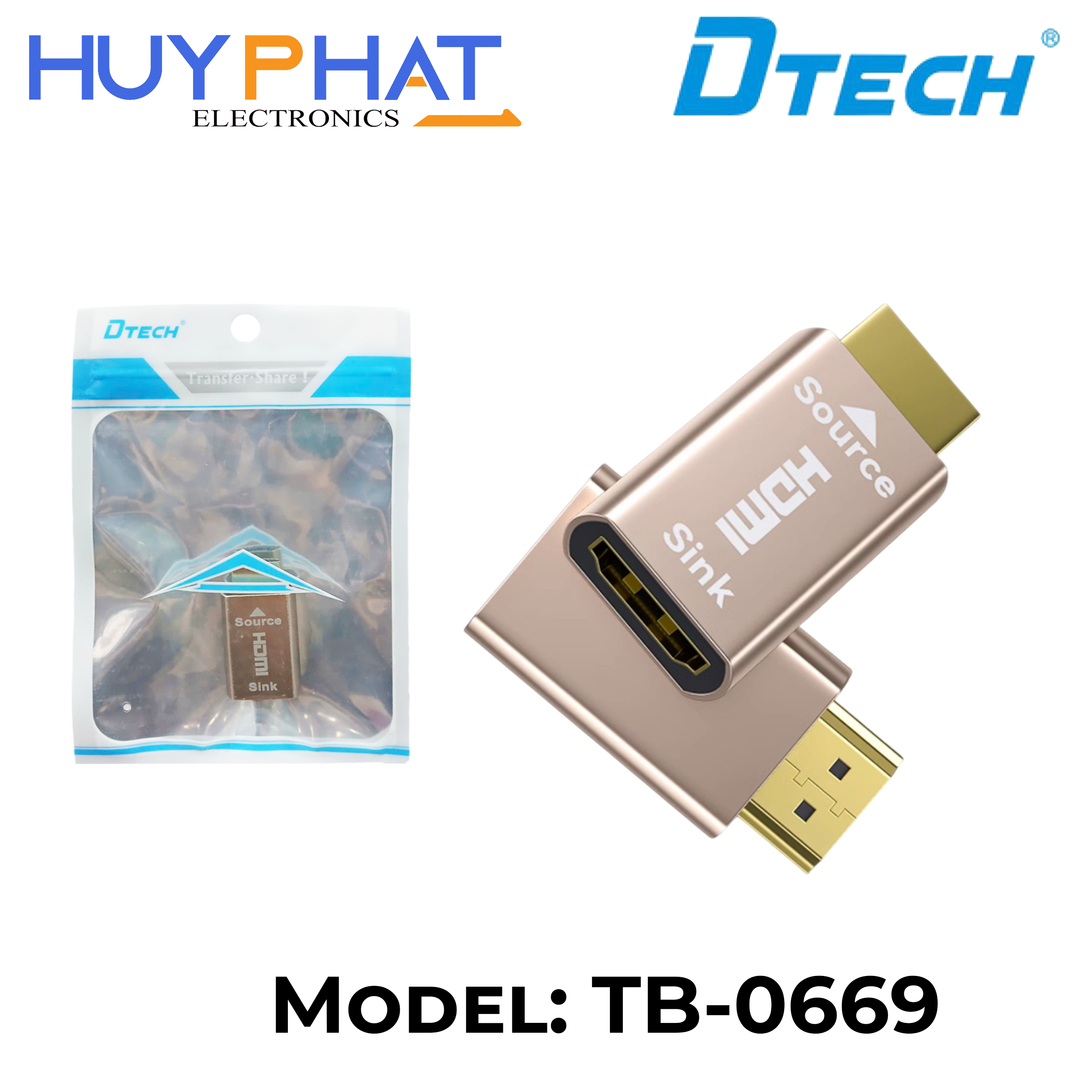 Đầu đổi HMDI K -> HDMI L DTECH TB-0669