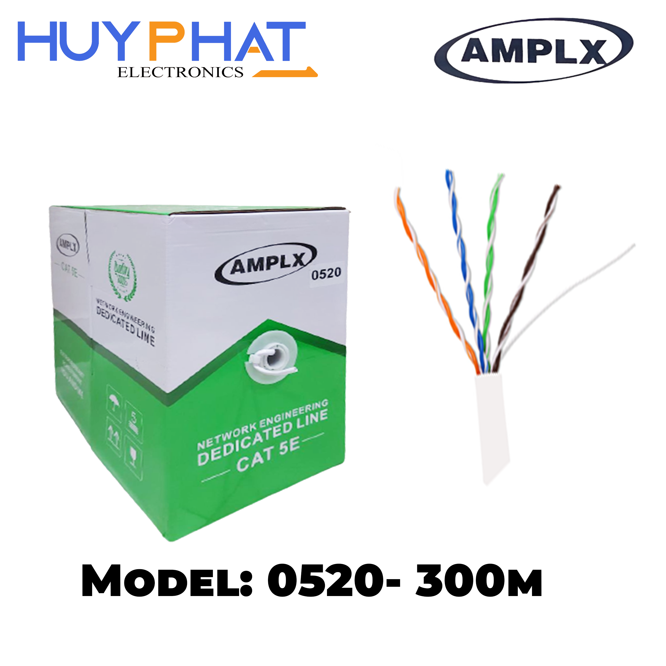 Cáp mạng cuộn Cat5 300M AMPLX 0520