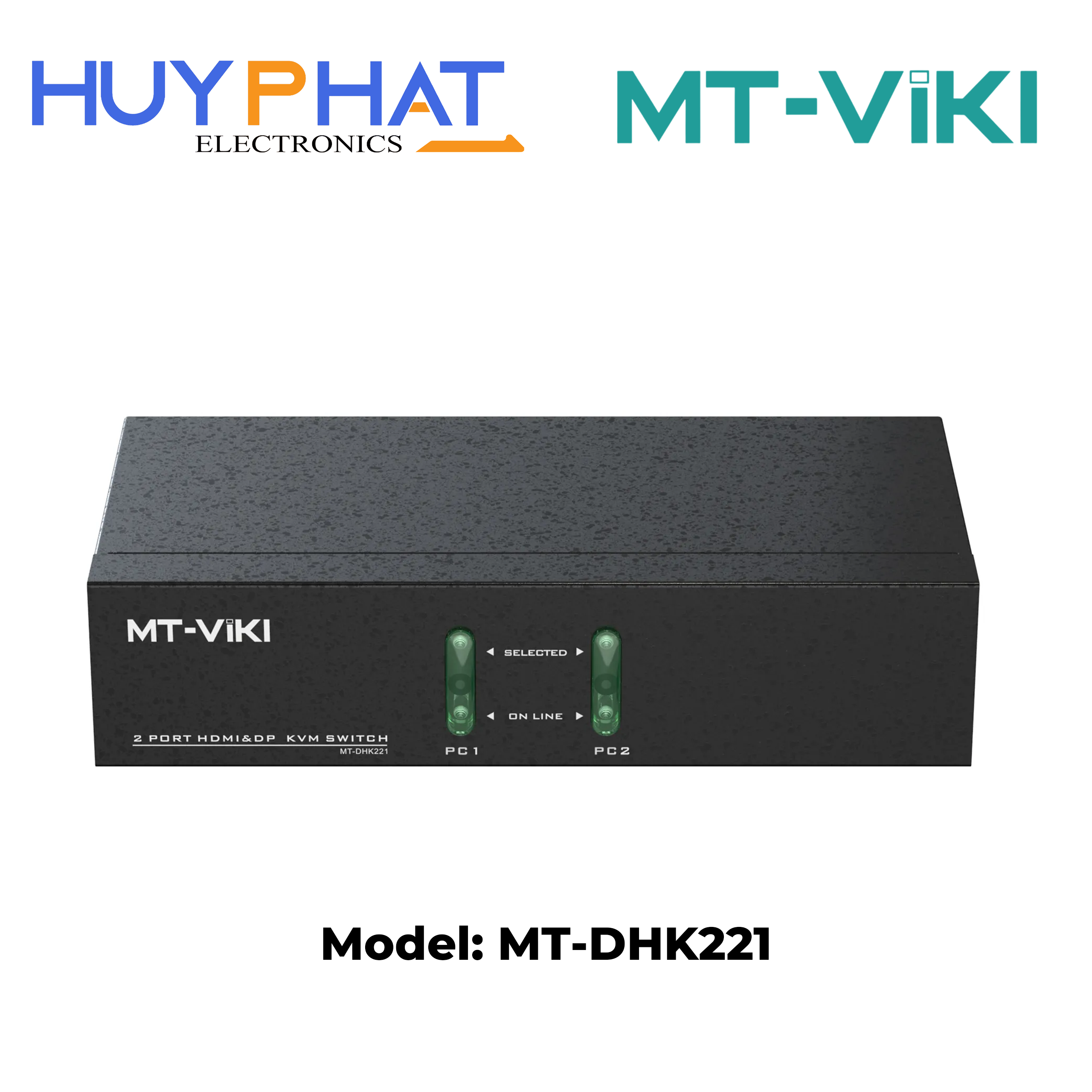 Bộ chuyển mạch KVM DP + HDMI 4K 60Hz MT-VIKI MT-DHK221