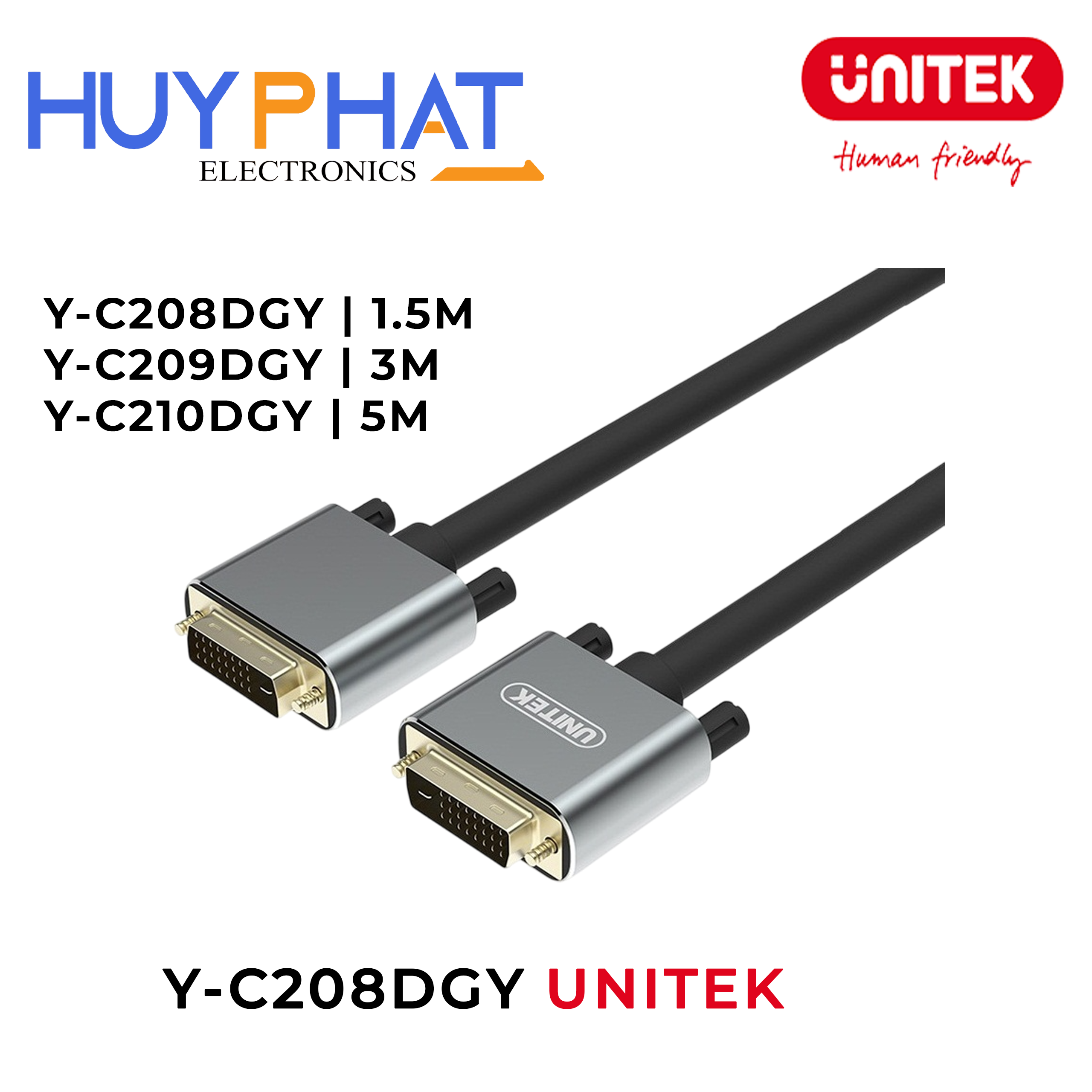 Cáp DVI 24+1 1.5m UNITEK Y-C208DGY