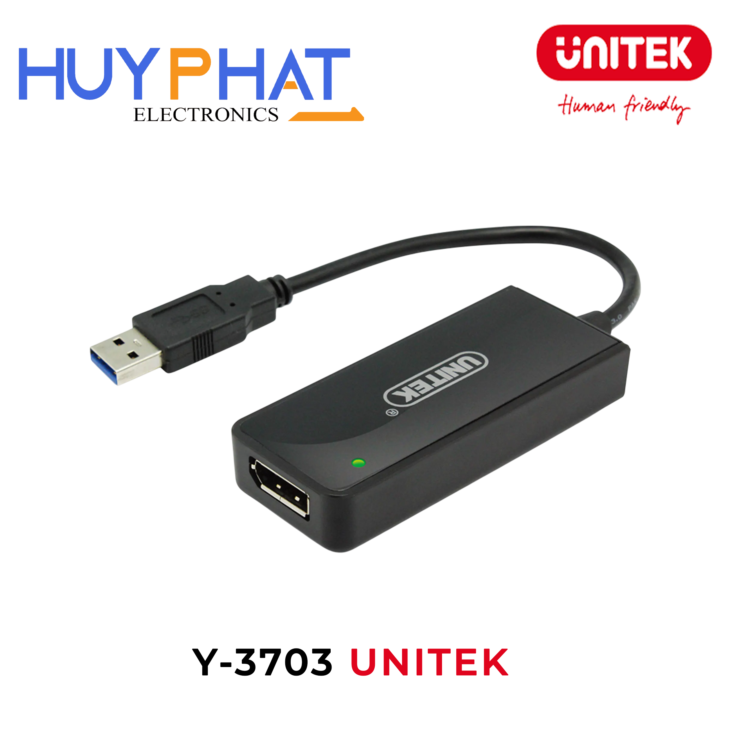 Cáp USB 3.0 -> DisplayPort UNITEK Y-3703