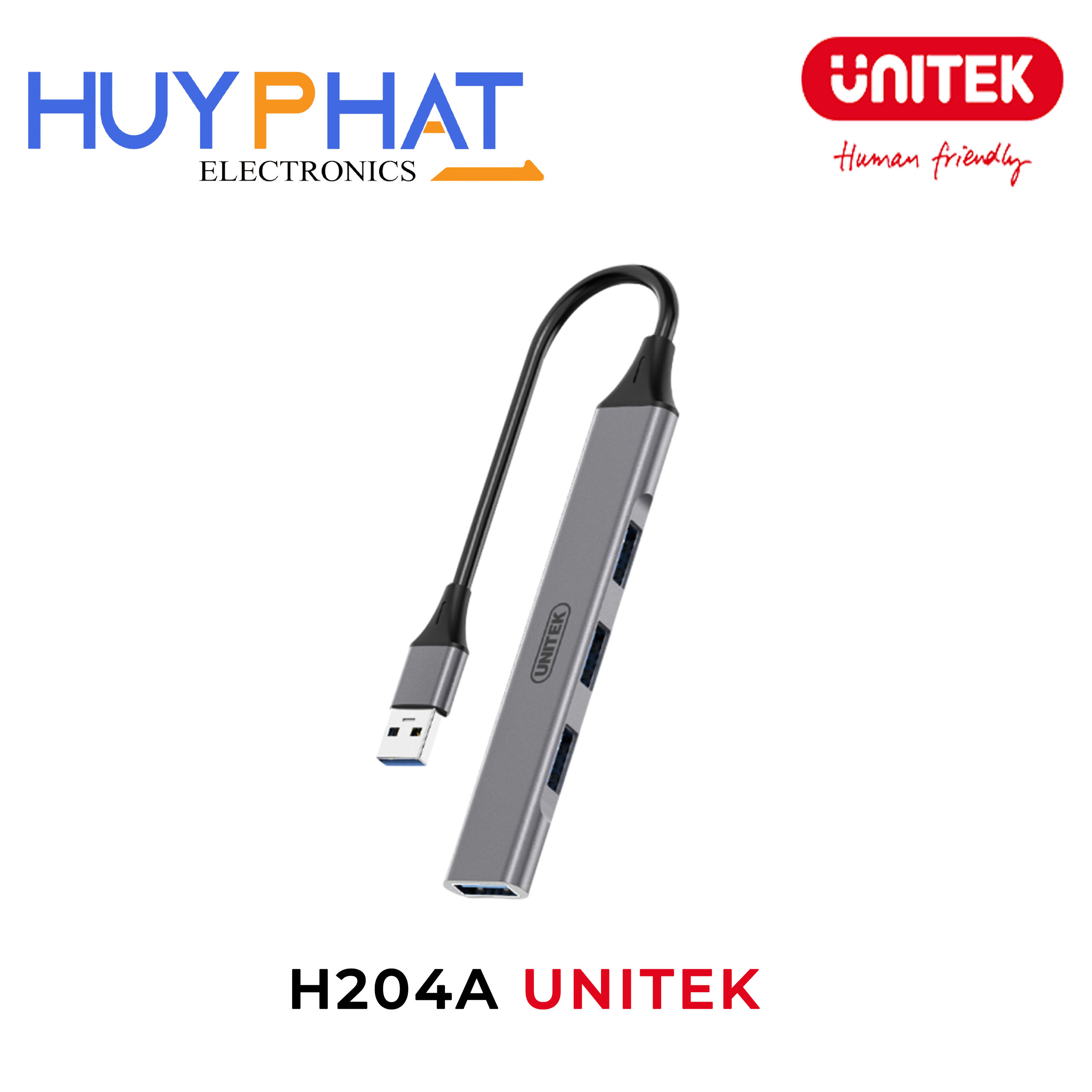 Hub chia 4 cổng USB -> USB 3.0 UNITEK H204A