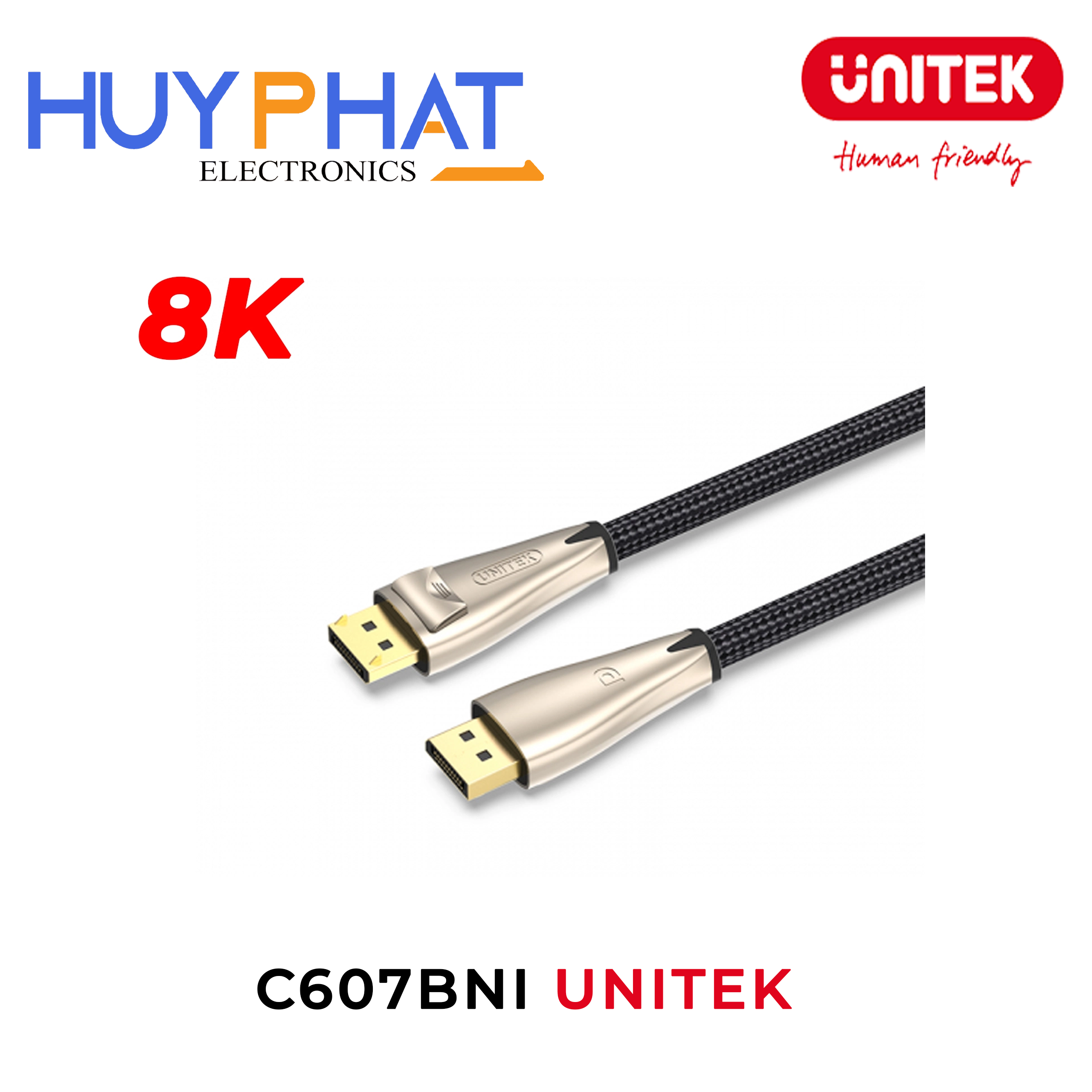 Cáp DP1.4 8K@60Hz dài đến 8M UNITEK C607BNI
