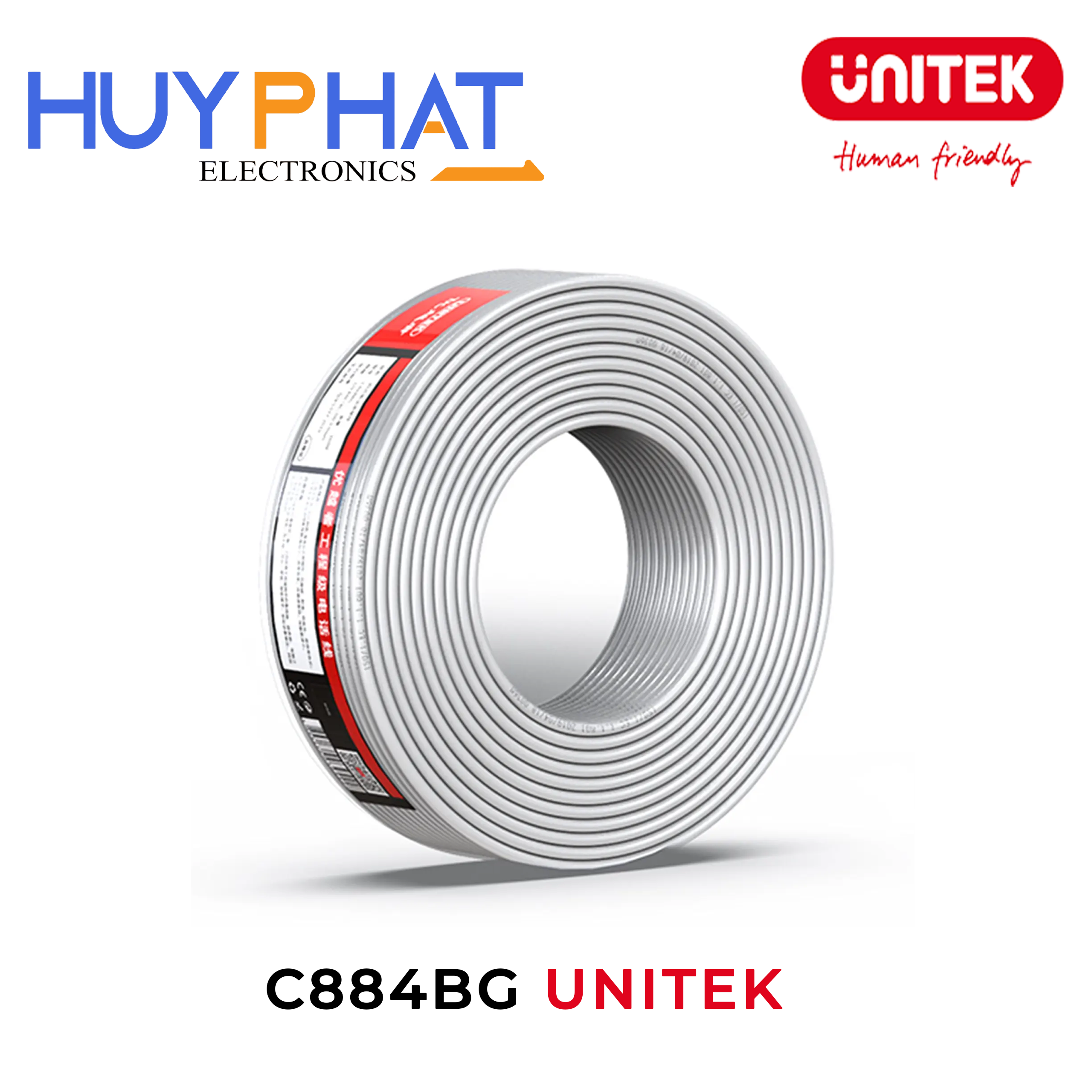 Cáp Điện Thoại 4 Line OD 3.2mm 100m UNITEK C884BG