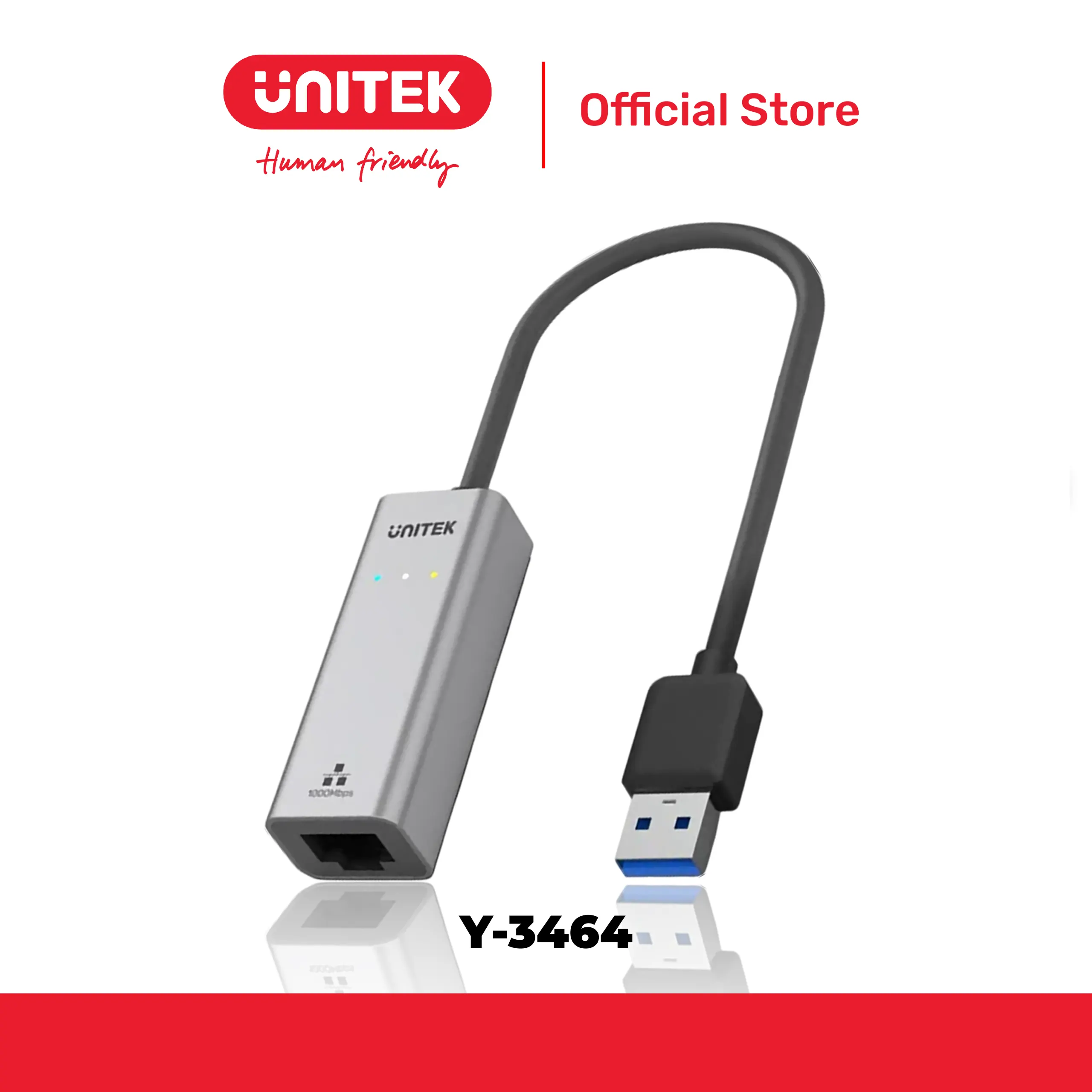 Cáp chuyển đổi USB3.0 -> LAN UNITEK Y-3464