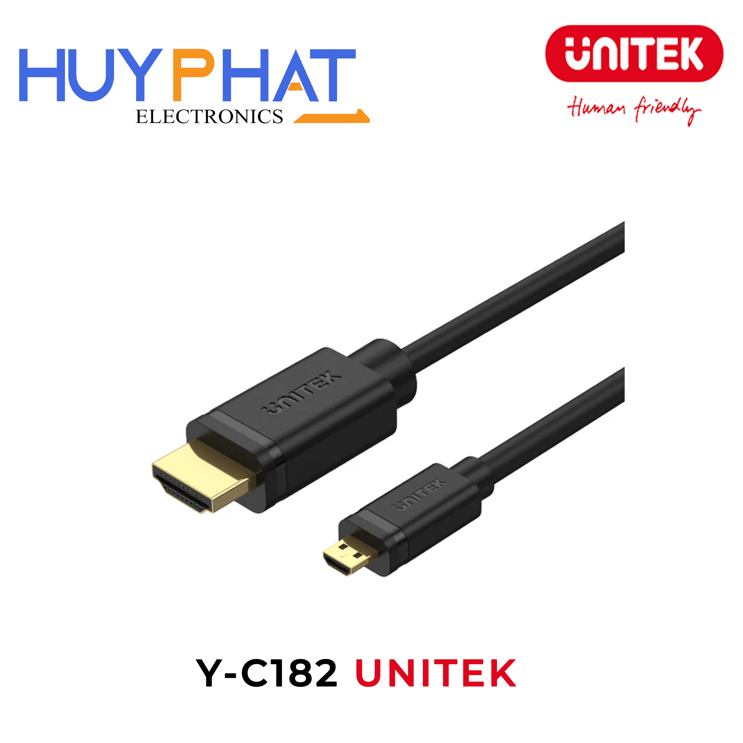 Cáp Micro HDMI -> HDMI 4K@60Hz UNITEK Y-C182