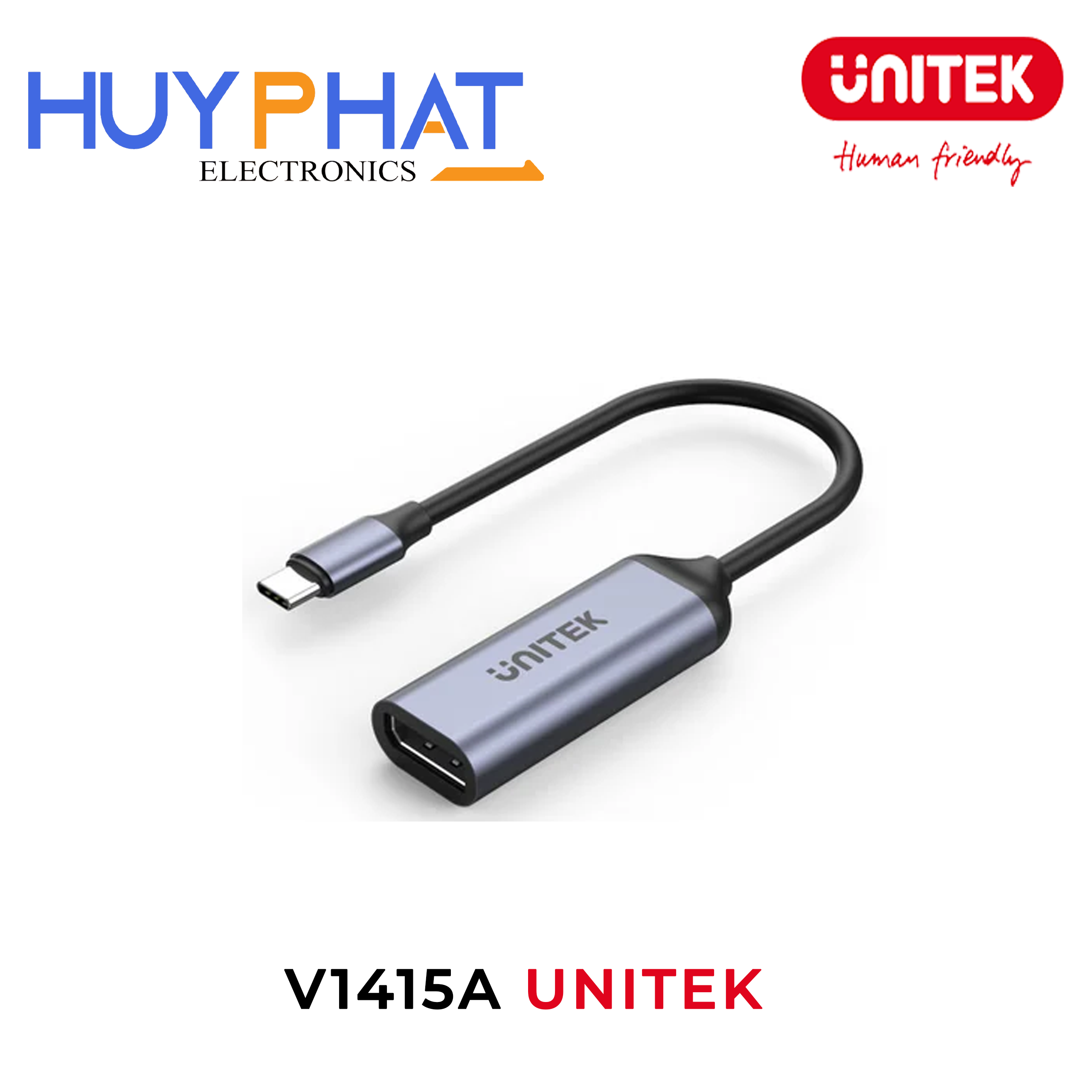 Cáp chuyển đổi Type-C -> DisplayPort 1.4 8K@60Hz UNITEK V1415A