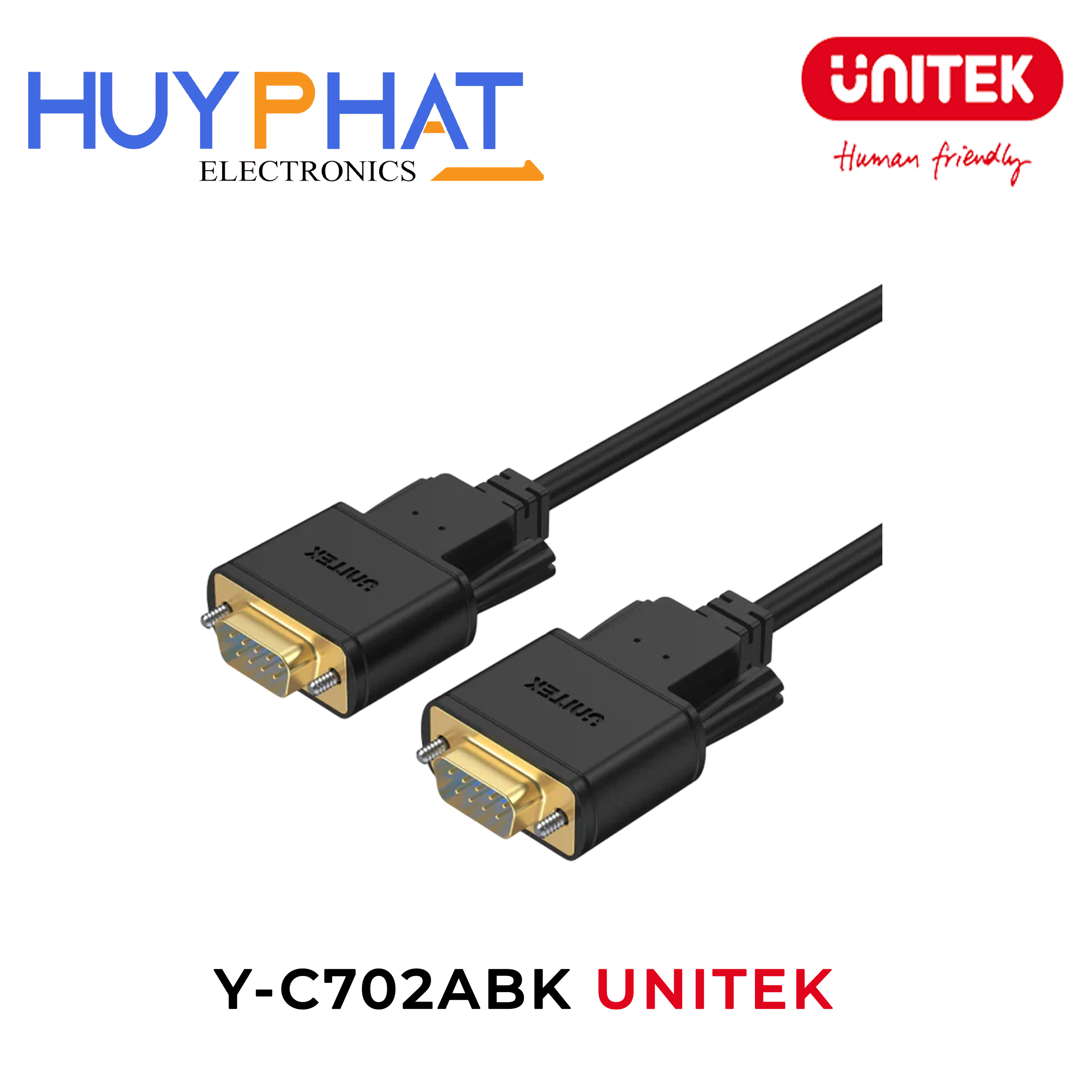 Cáp COM 2 đầu 9K 1.5m UNITEK Y-C702ABK