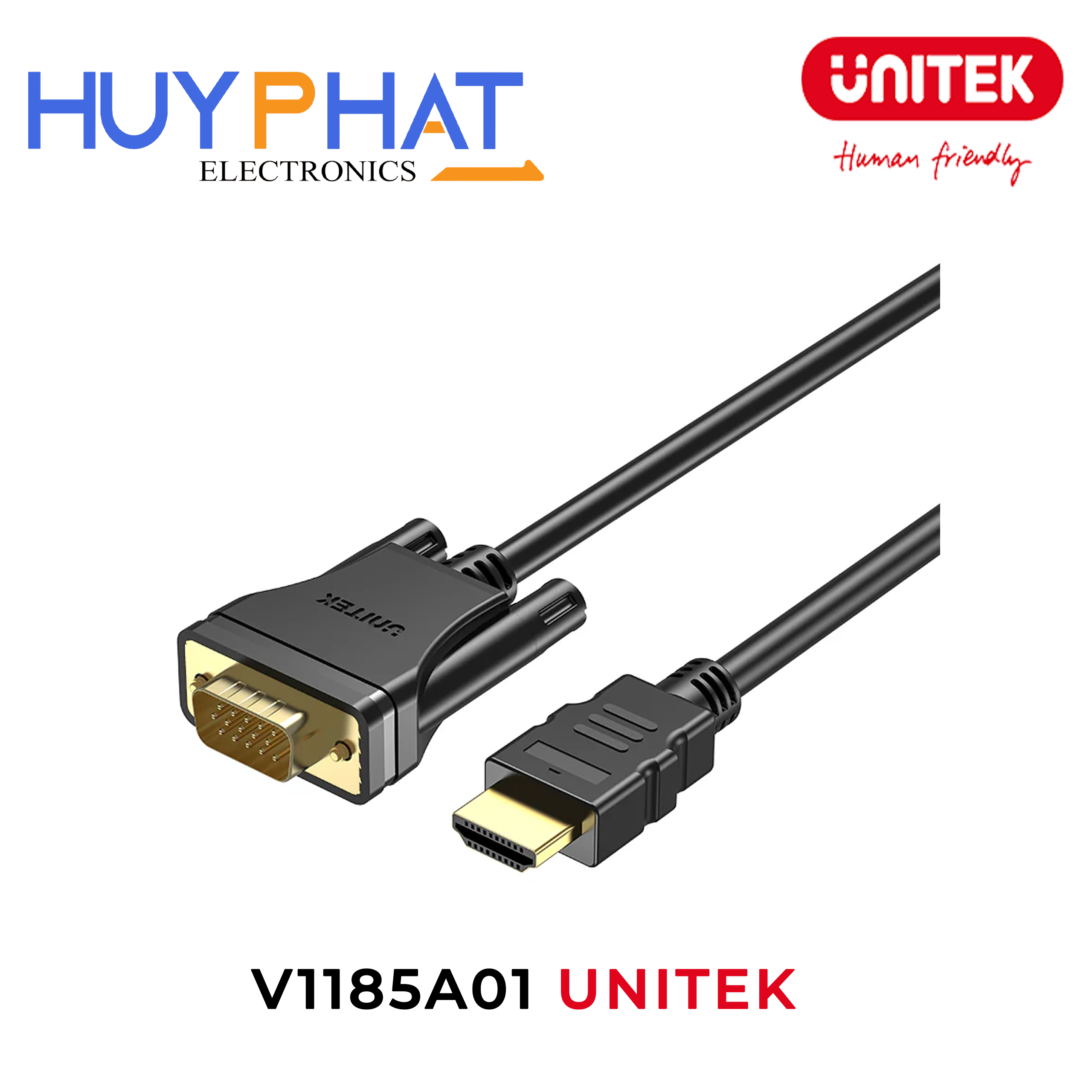 Cáp HDMI -> VGA 1080p@60Hz UNITEK V1185A01