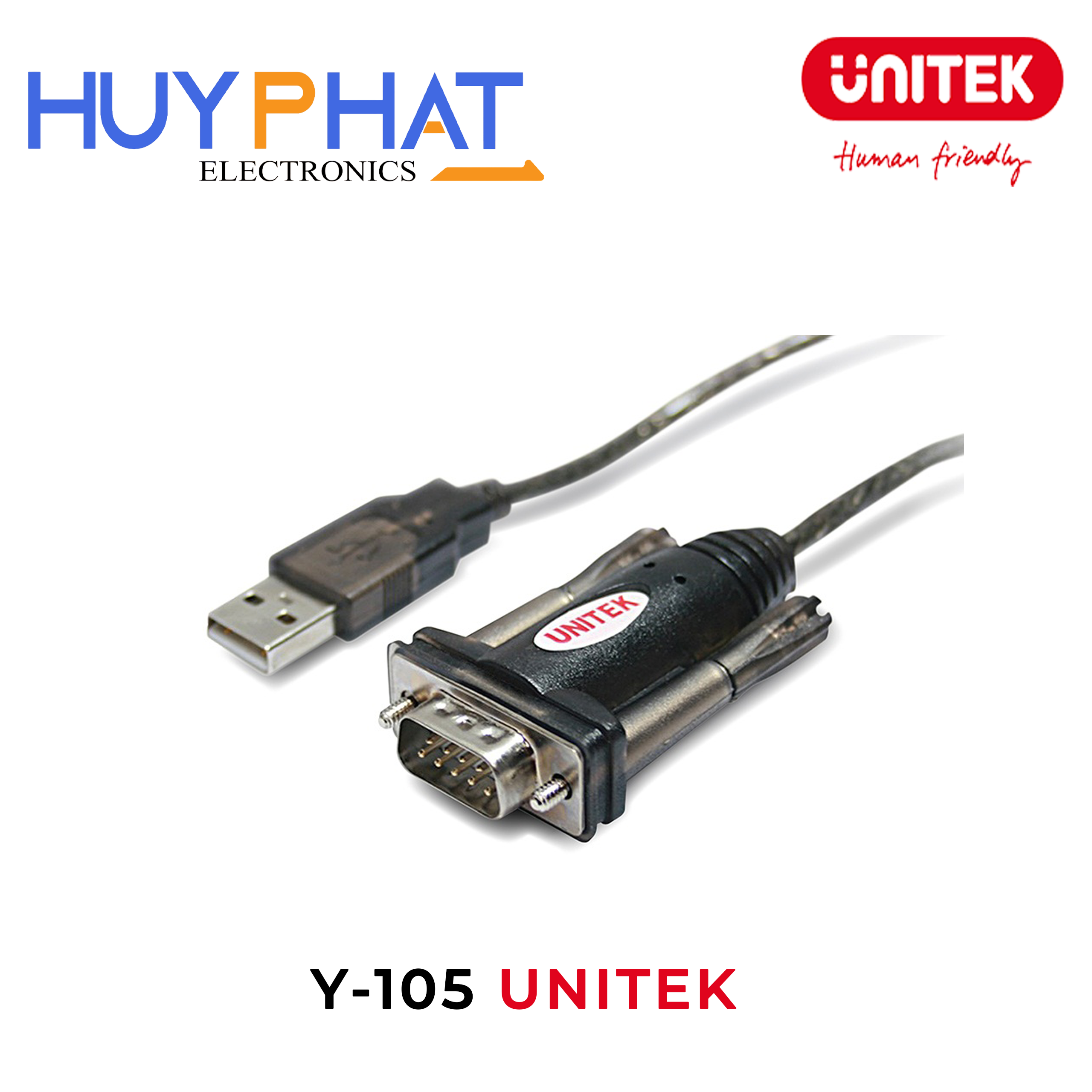 Cáp USB -> RS232 nối dài 1.5m UNITEK Y-105