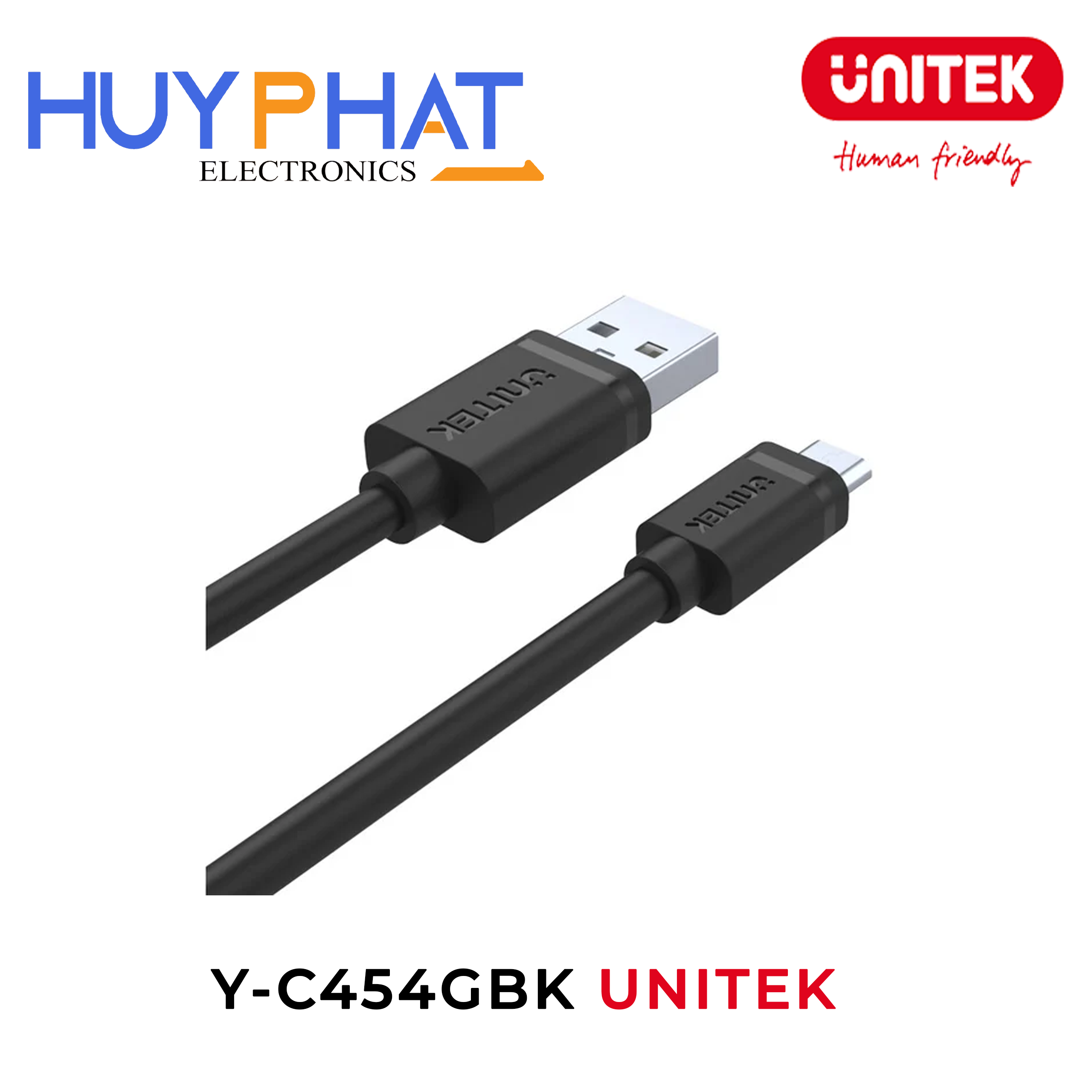 Cáp sạc USB 2.0 -> Micro dài đến 3m UNITEK Y-C454GBK