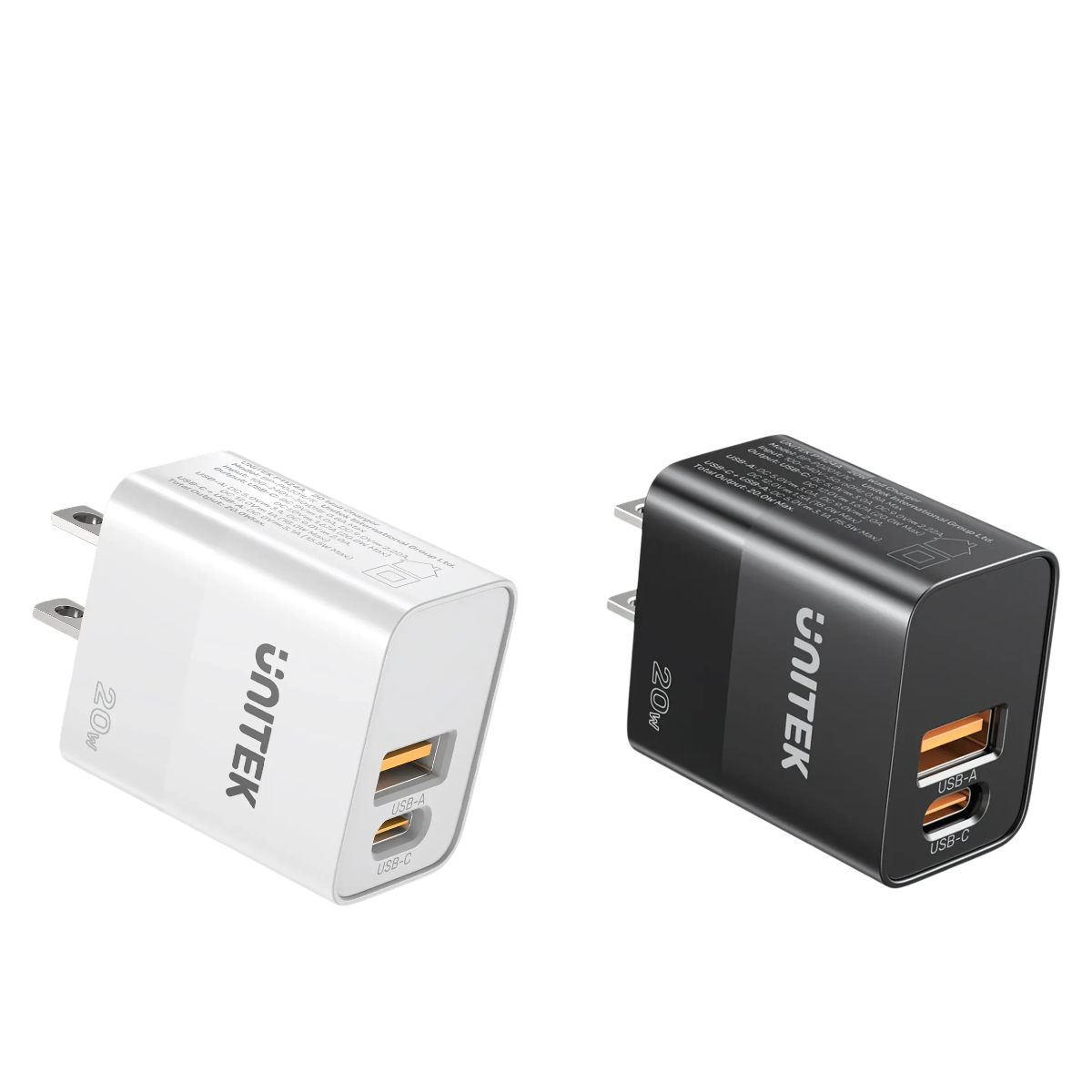 Bộ sạc 20W 2 cổng USB+TypeC UNITEK P1124A-US