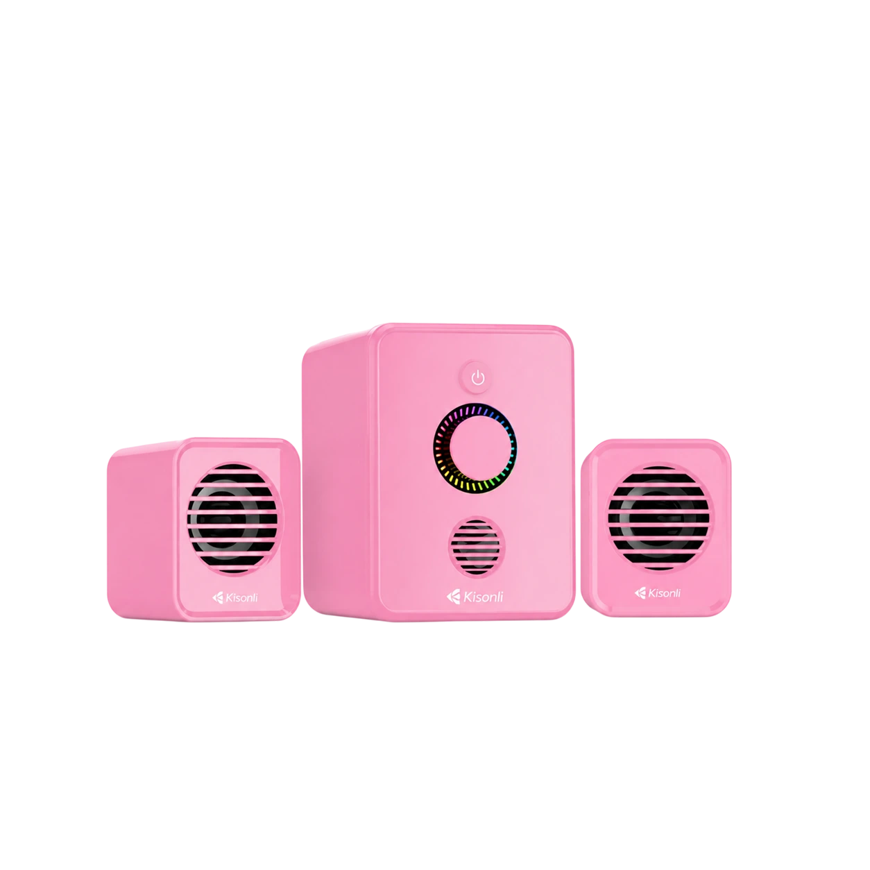 Loa 2.1 5W*1+3W*2 bộ 3 chiếc màu hồng U-3000 KISONLI