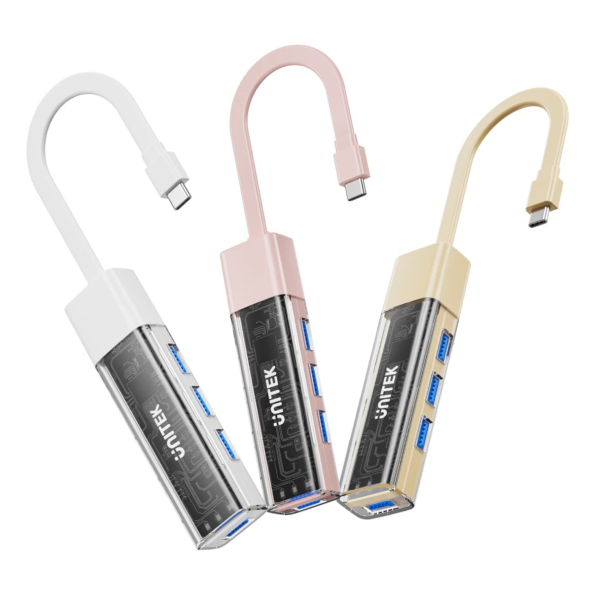 Hub chia USB/Type-C → 4 cổng USB 3.0 UNITEK H1319A
